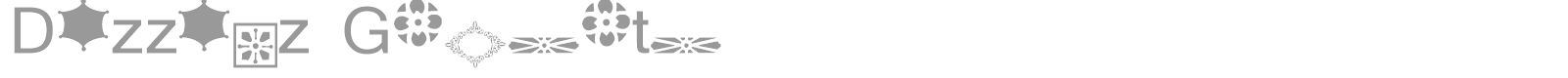 Dizzinz Gemsets font preview